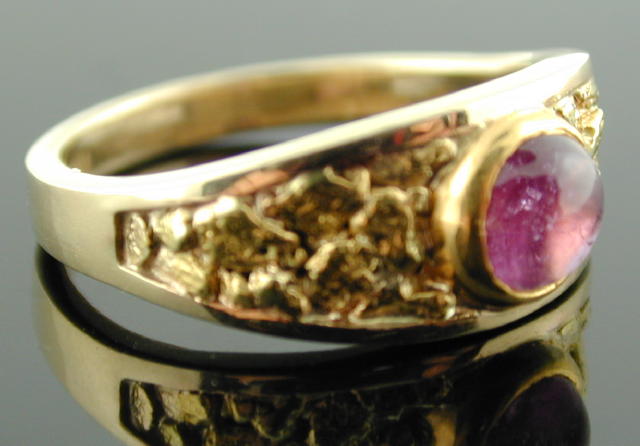 7B-H with 1.6c. Pink Sapphire Cabochon